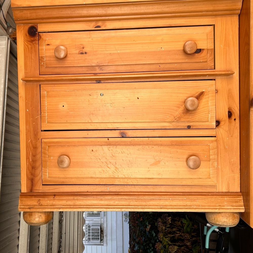 Wooden 3-Drawer Storage Chest